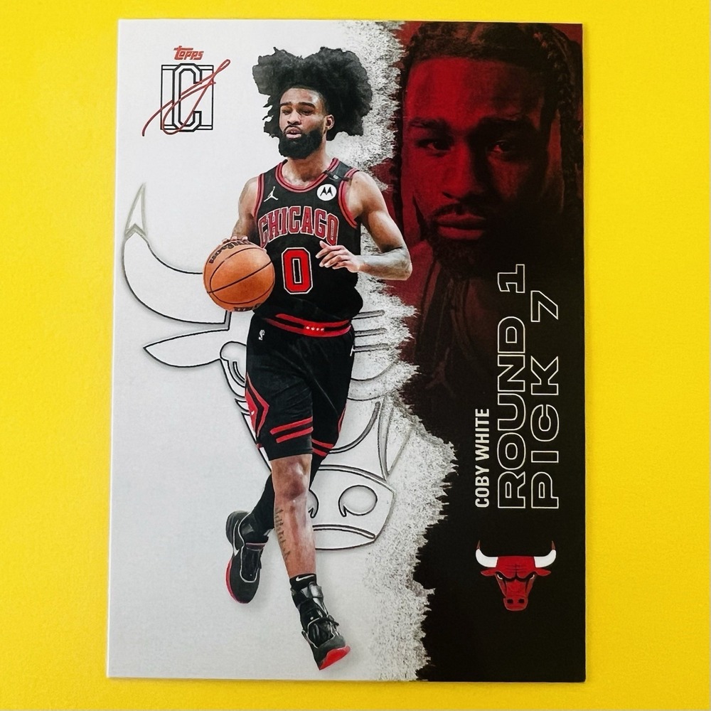 2025-26 Topps Signature Class Round 1 Pick 7 Coby White #10‎ Bulls
